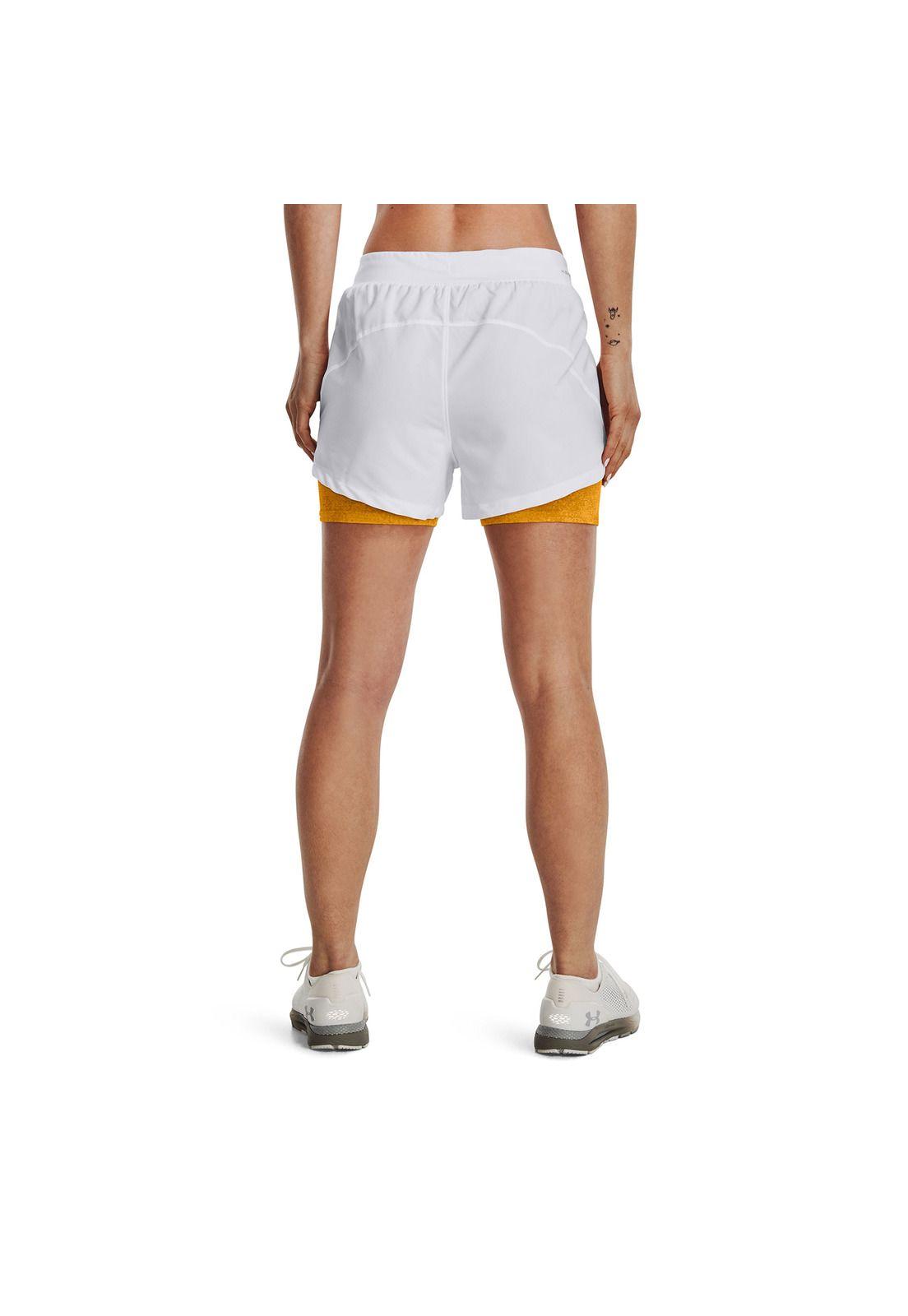 Short UA Iso-Chill Run 2 en 1 Blanco-4