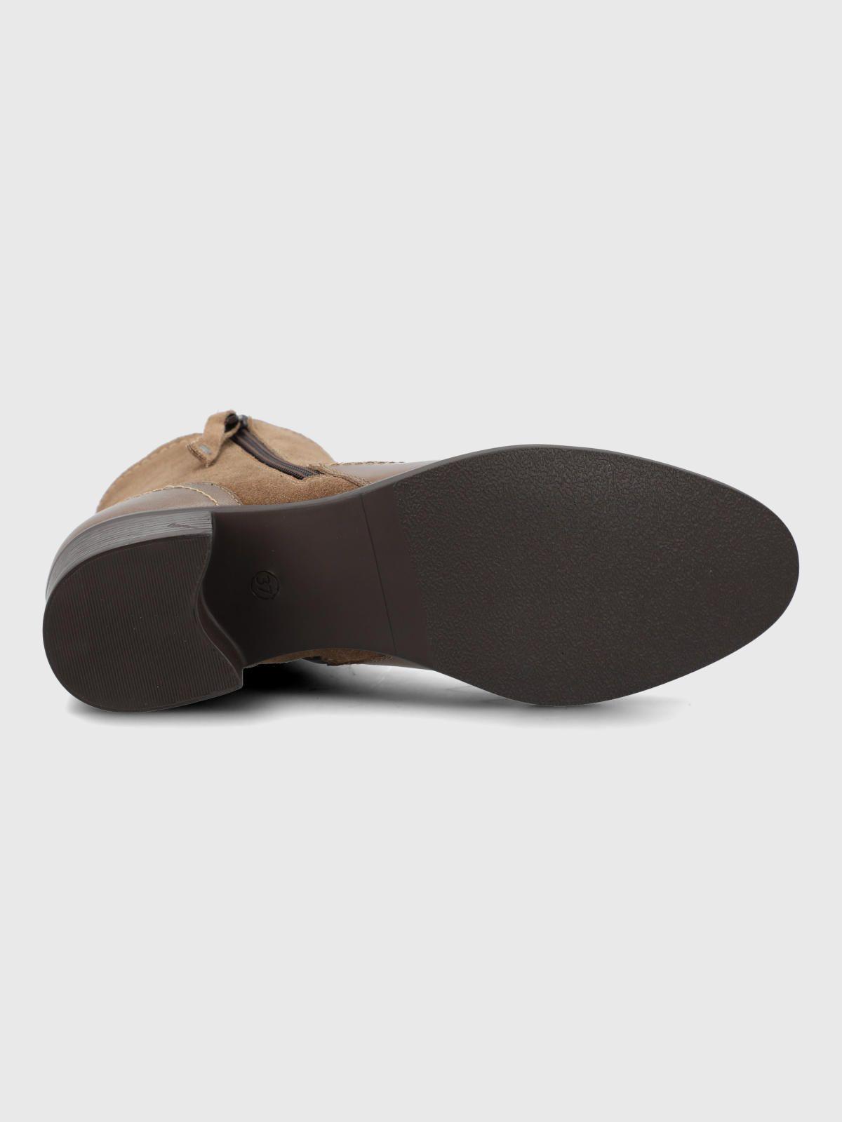 Botin Cuero Mujer Viller Café-7