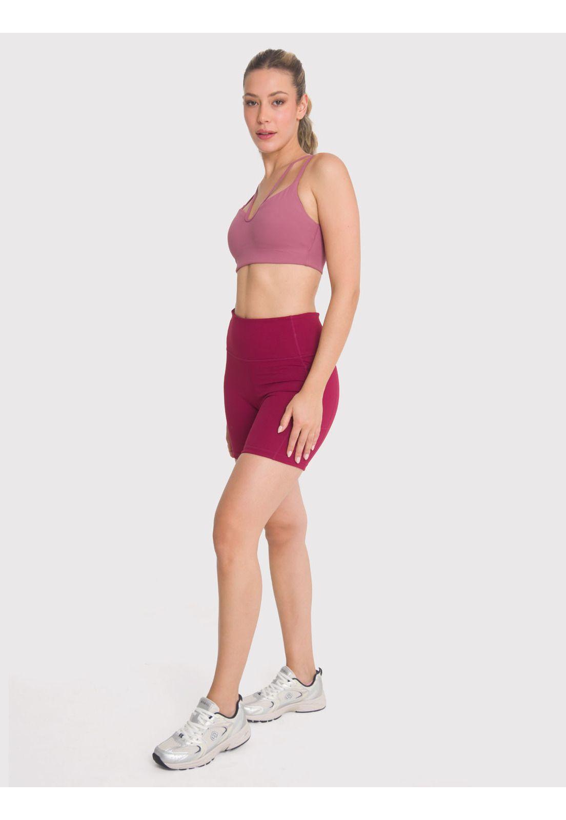 Short deportivo Mujer Rose Burdeo-1