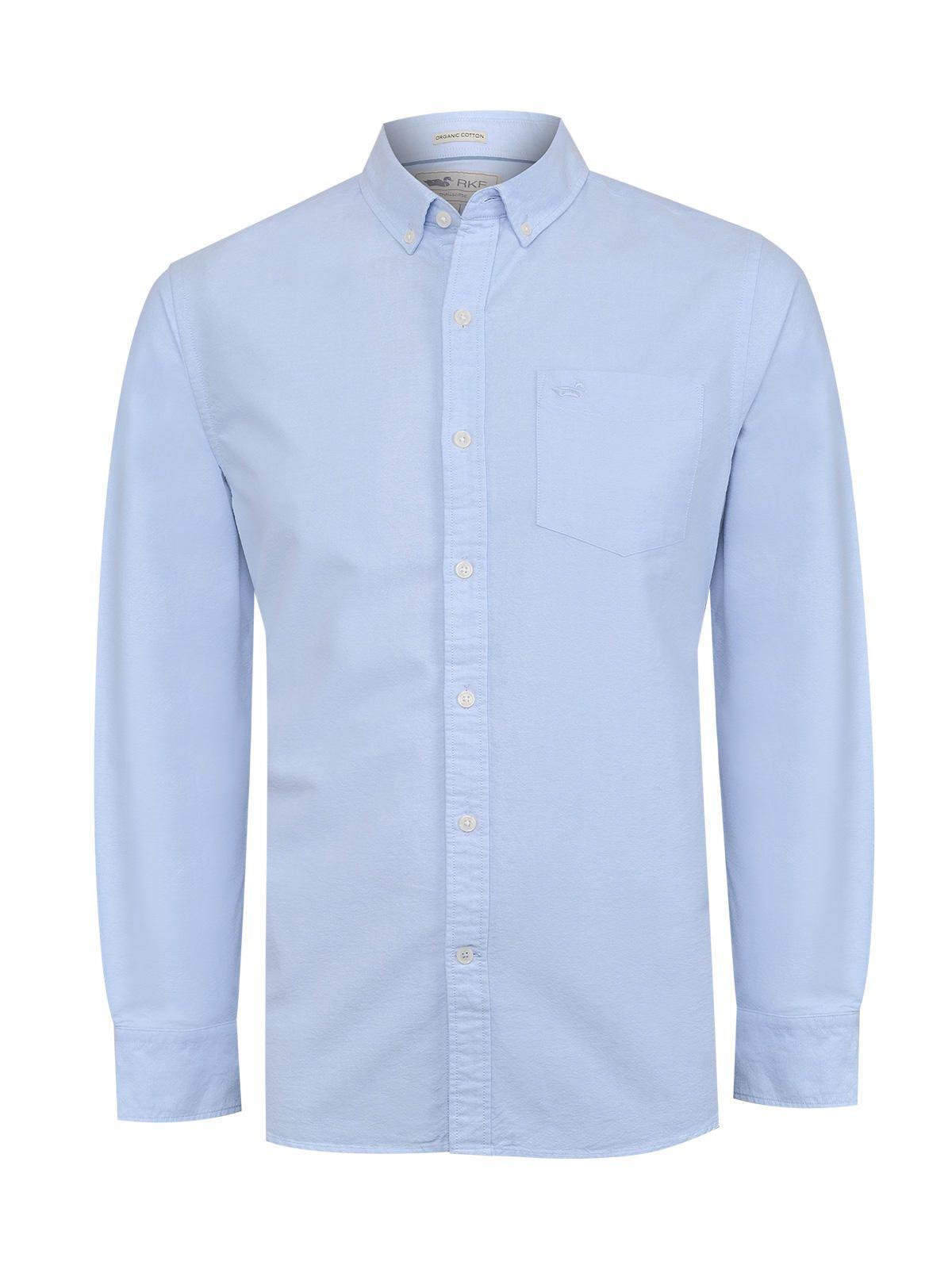 Camisa Algodón Orgánico Hombre Oxford Celeste-0