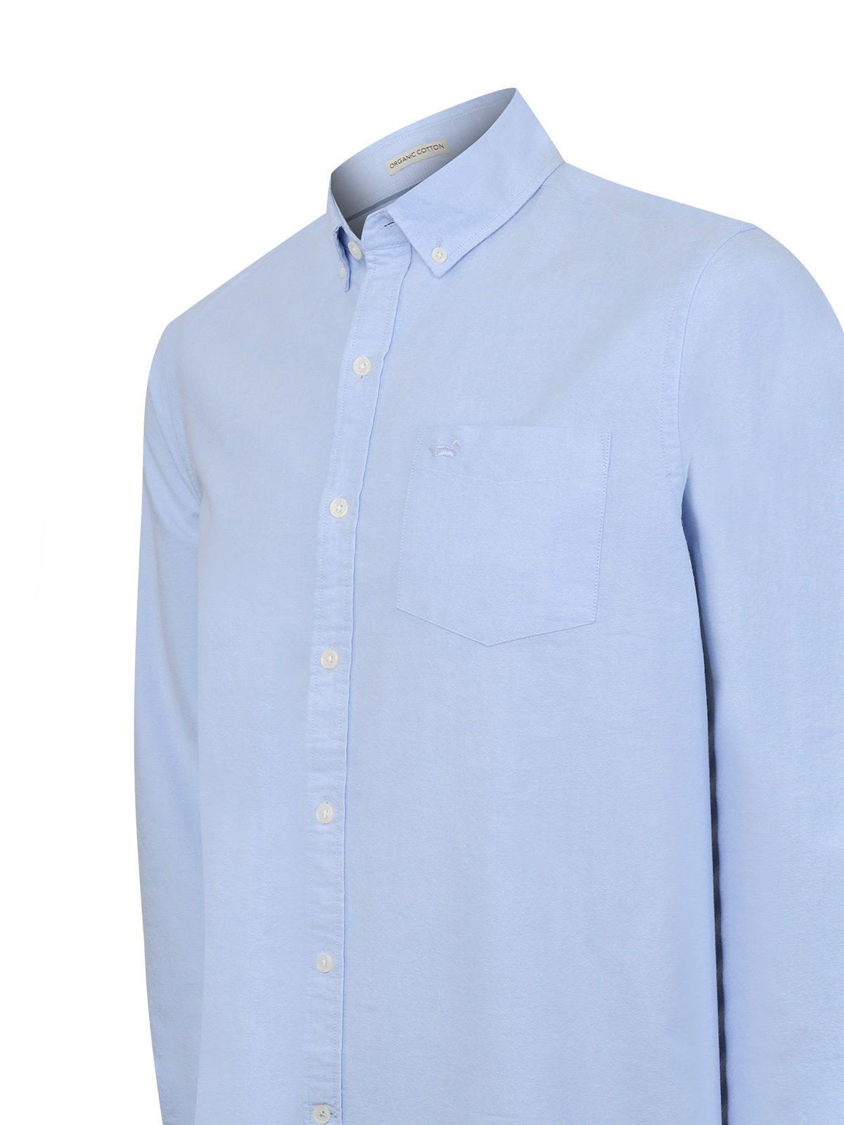 Camisa Algodón Orgánico Hombre Oxford Celeste-3