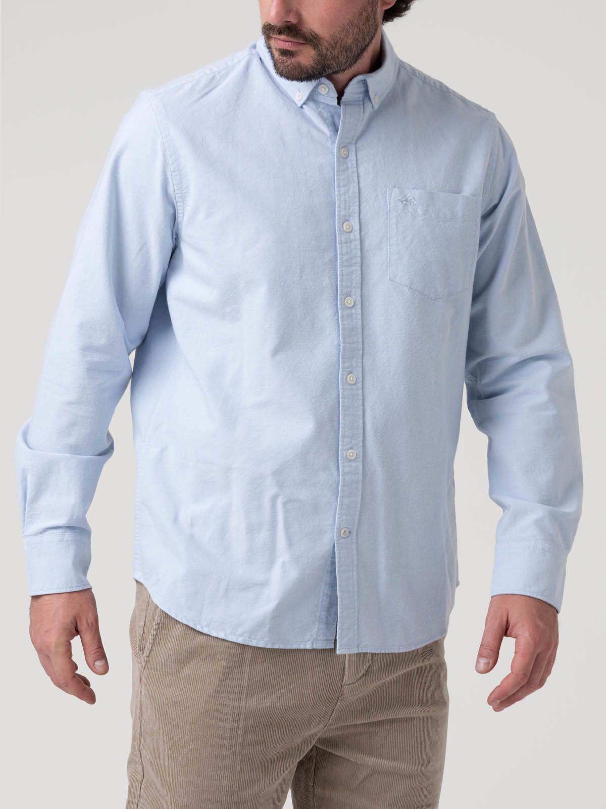 Camisa Algodón Orgánico Hombre Oxford Celeste-4