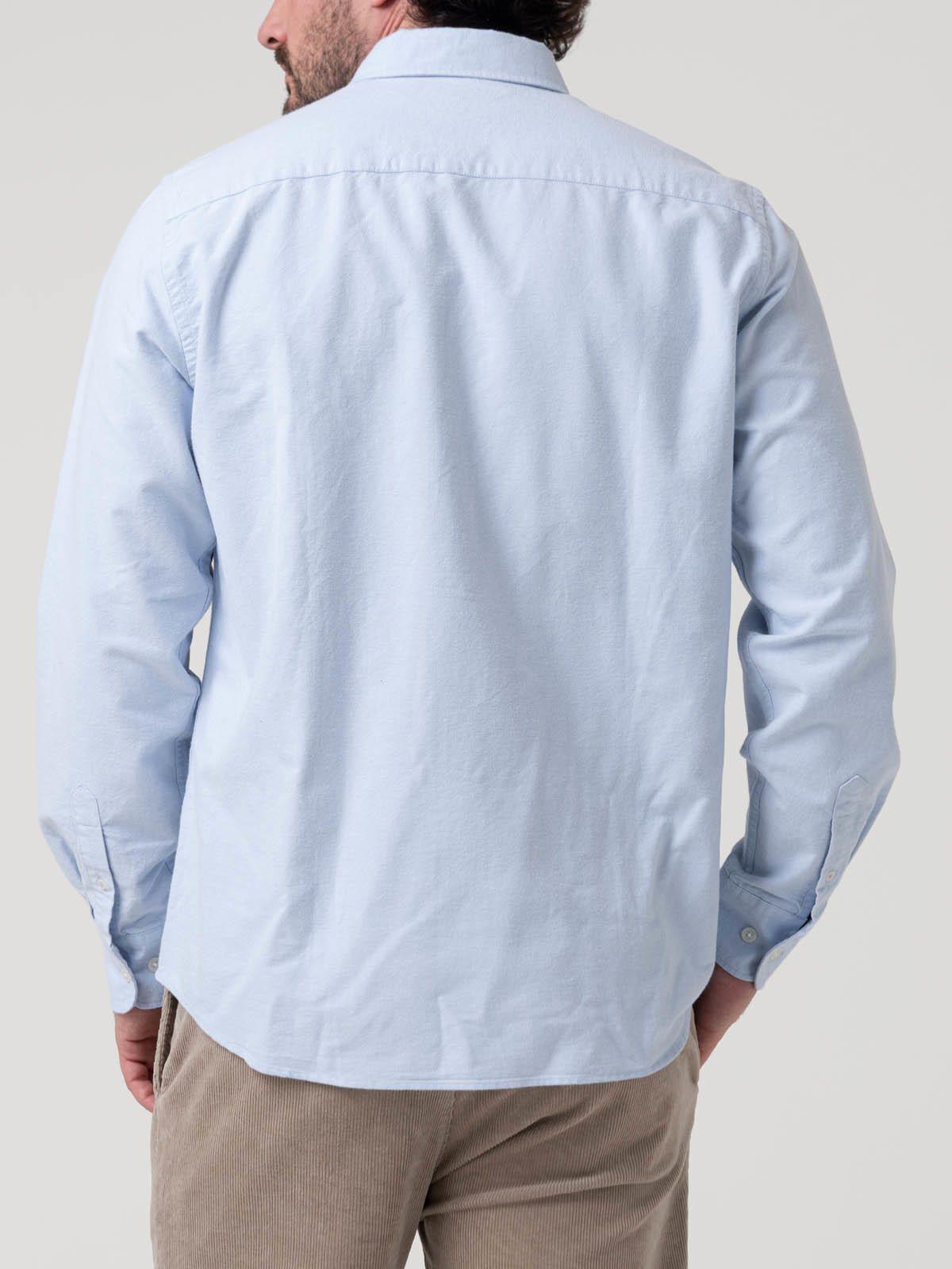 Camisa Algodón Orgánico Hombre Oxford Celeste-5