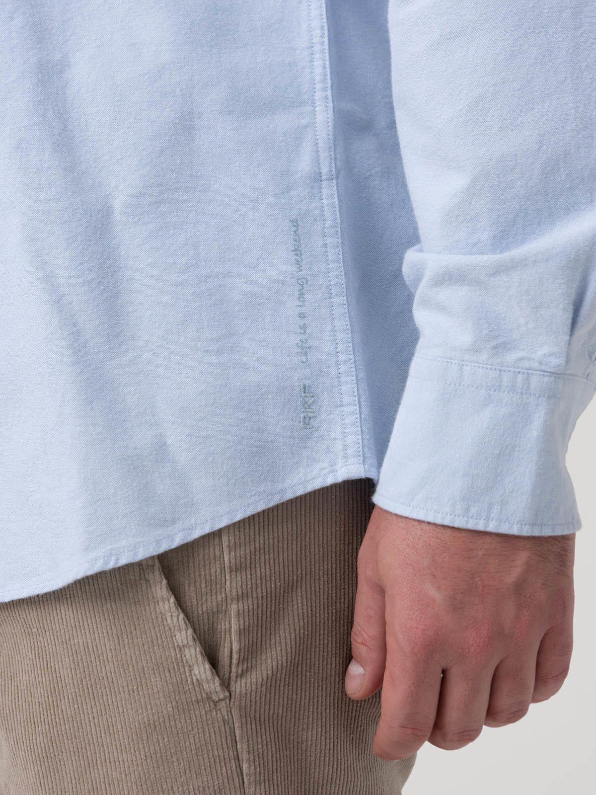 Camisa Algodón Orgánico Hombre Oxford Celeste-7