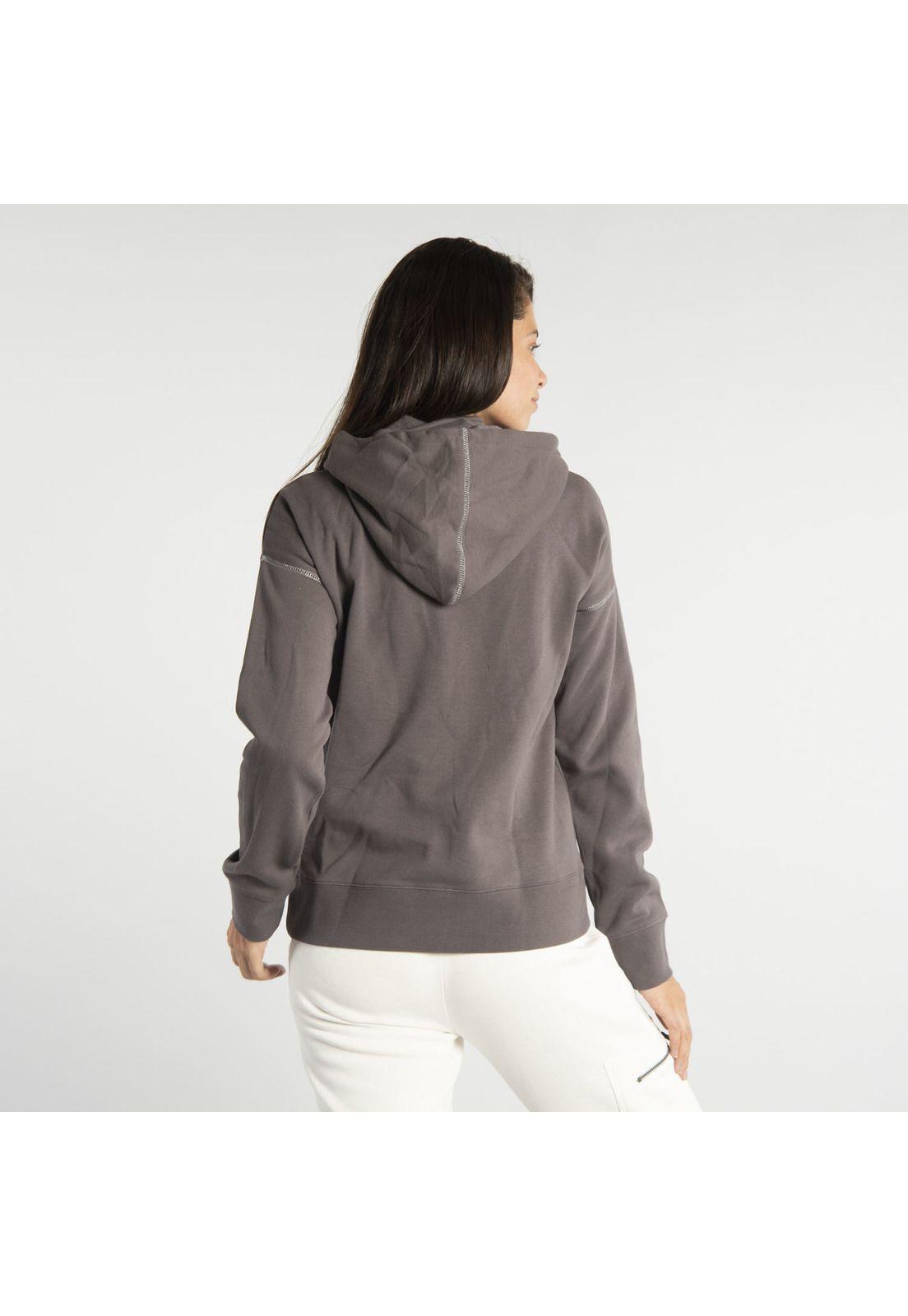 Polerón Mujer W Connect Hoodie Gris Oscuro-2
