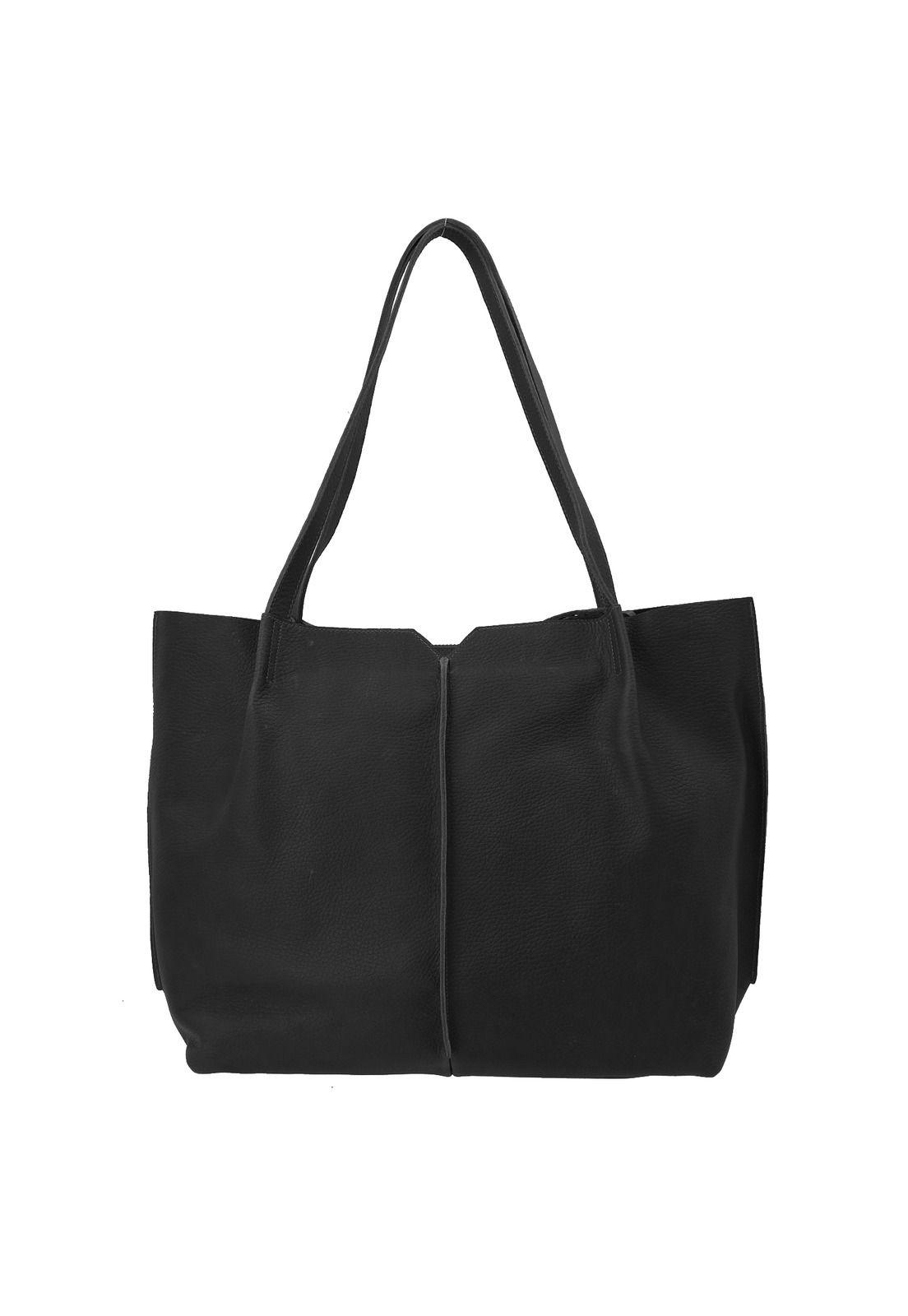Cartera Cuero  Seles Tote Negro-2