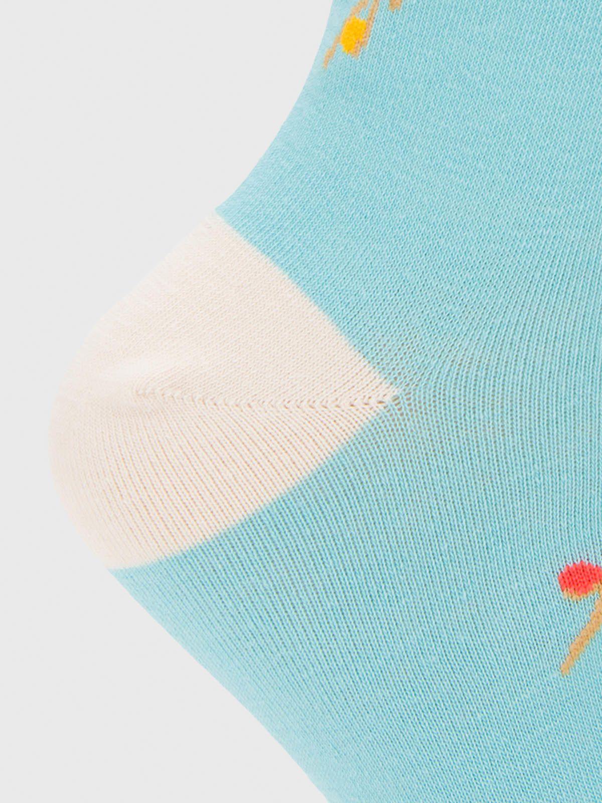 Calcetin Algodón Mujer C Swim Azul-2