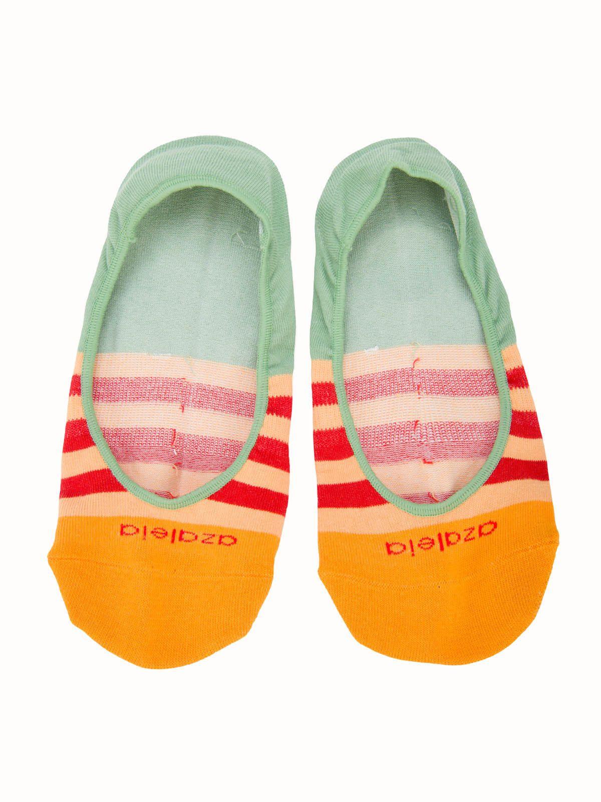 Calcetín Algodón Mujer Inv Rayuela Naranjo-2