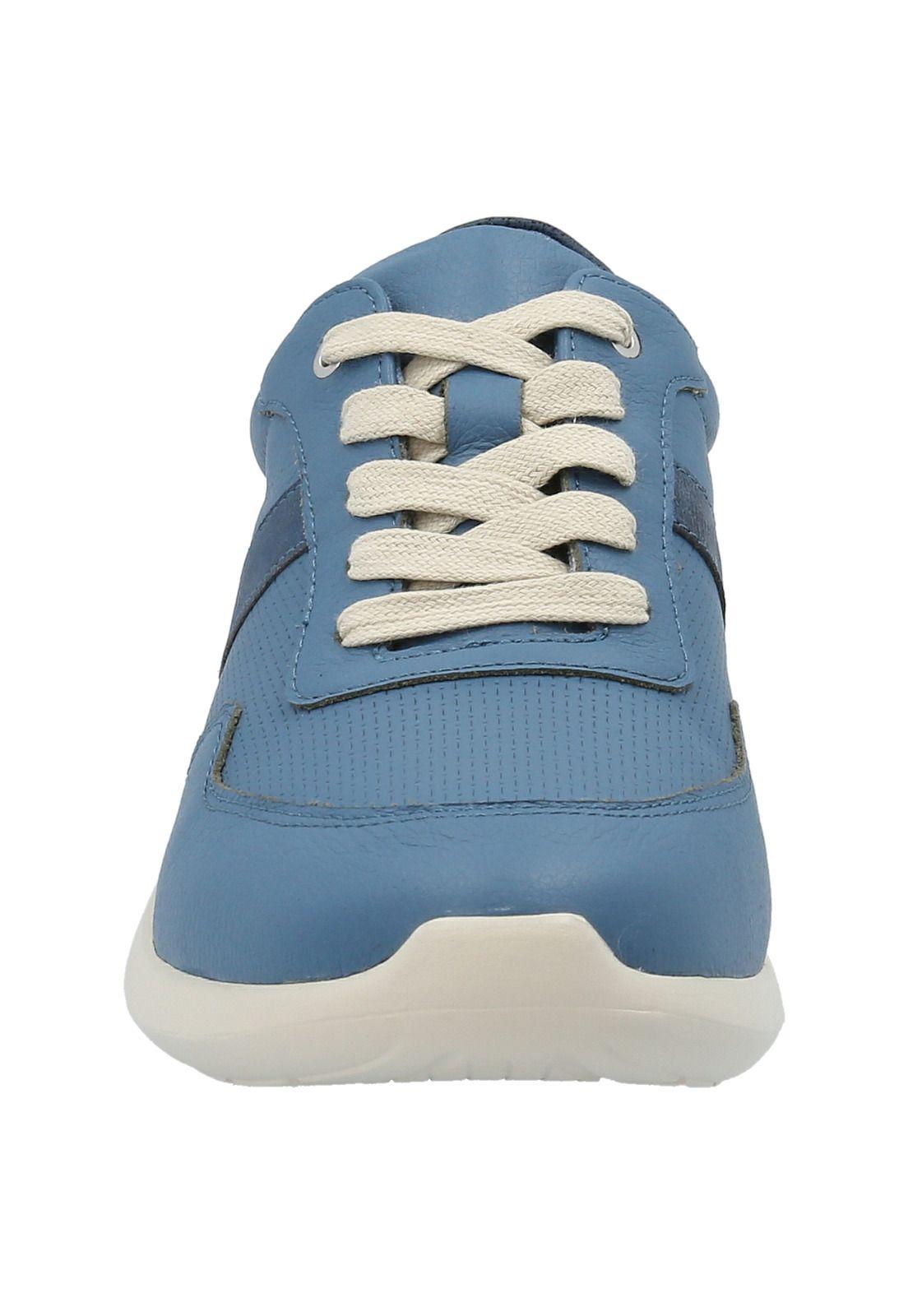 Zapatilla Cuero Mujer Day Azul-2