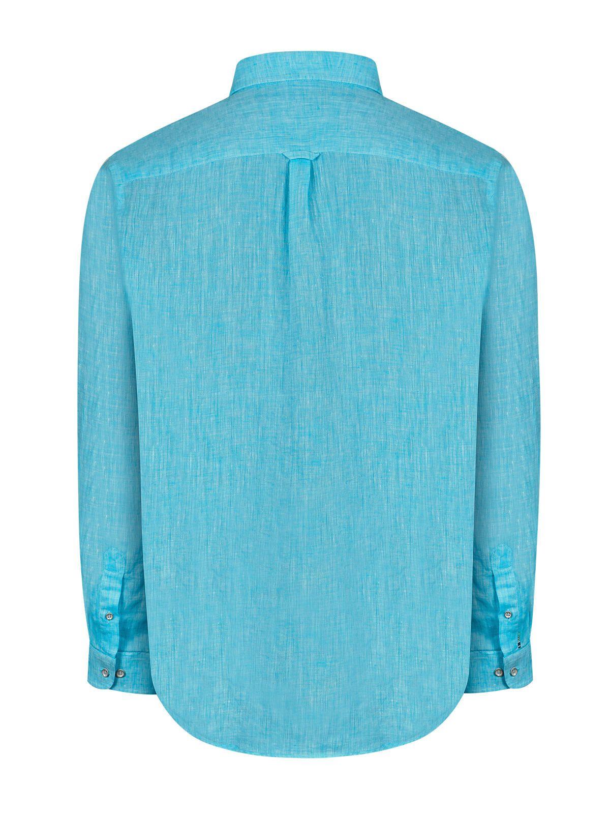 Camisa Lino Orgánico Fantasy Hombre Azul -3