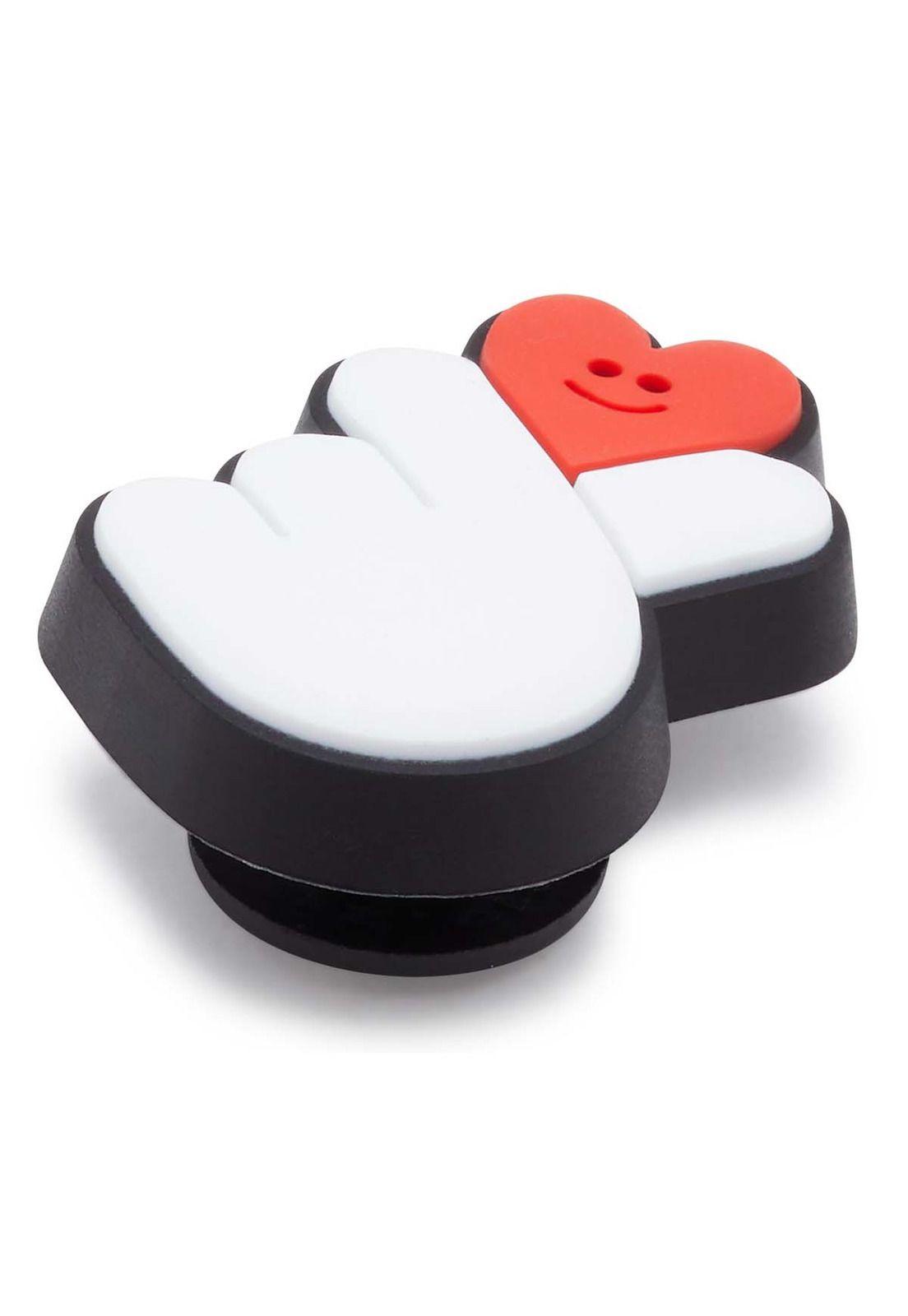 Jibbitz Crocs Dedo Corazón Blanco-0