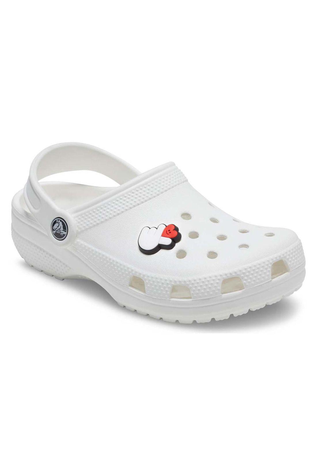 Jibbitz Crocs Dedo Corazón Blanco-1