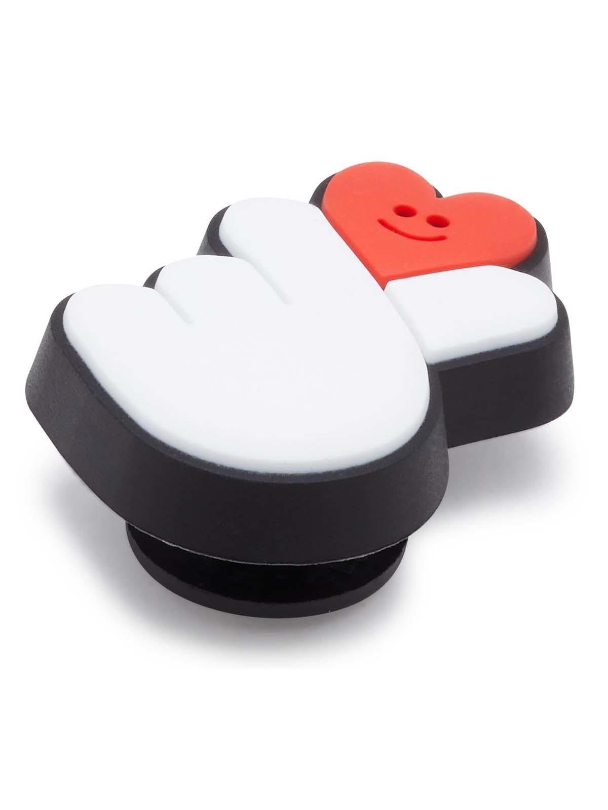 Jibbitz Crocs Dedo Corazón Blanco-0