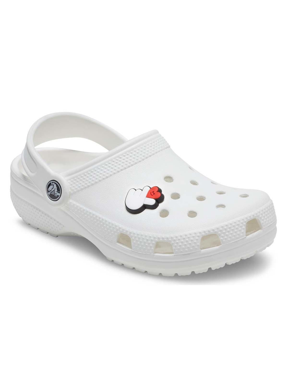 Jibbitz Crocs Dedo Corazón Blanco-1