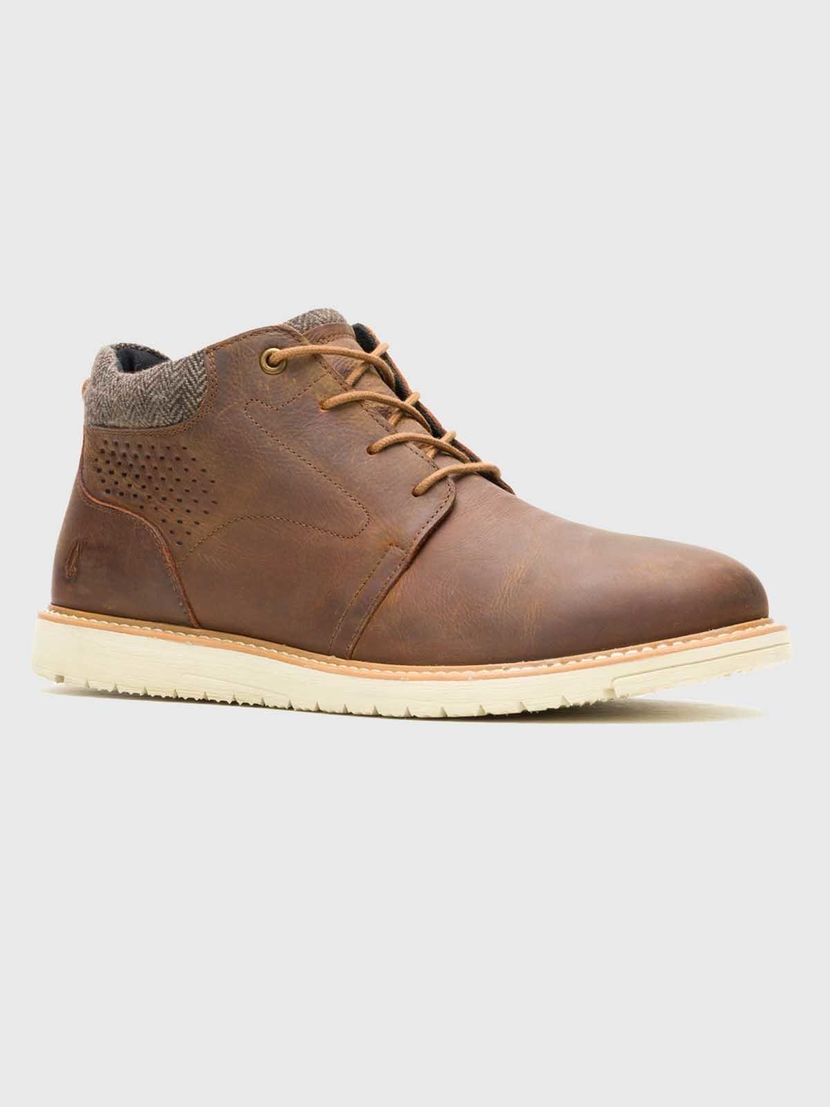 Botin Cuero Hombre Jenson Lace Boot Café-0