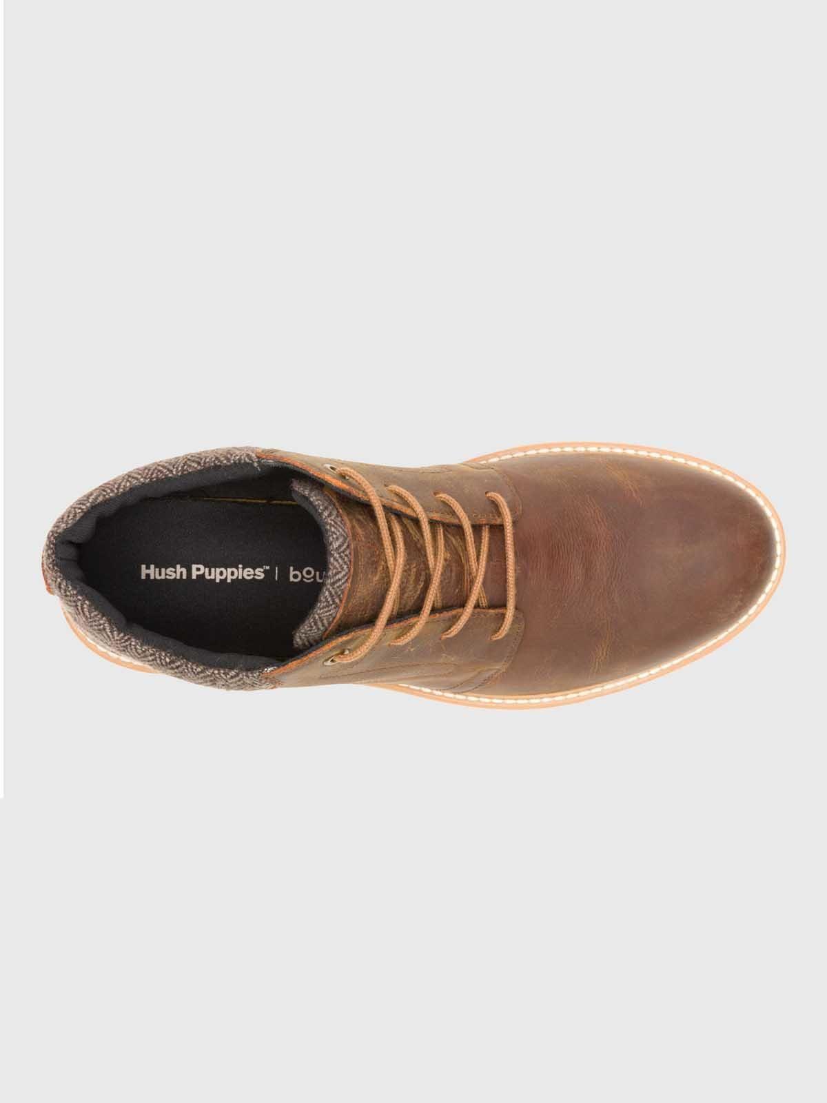 Botin Cuero Hombre Jenson Lace Boot Café-5