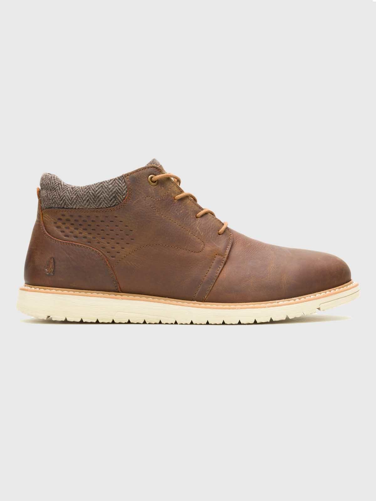 Botin Cuero Hombre Jenson Lace Boot Café-1