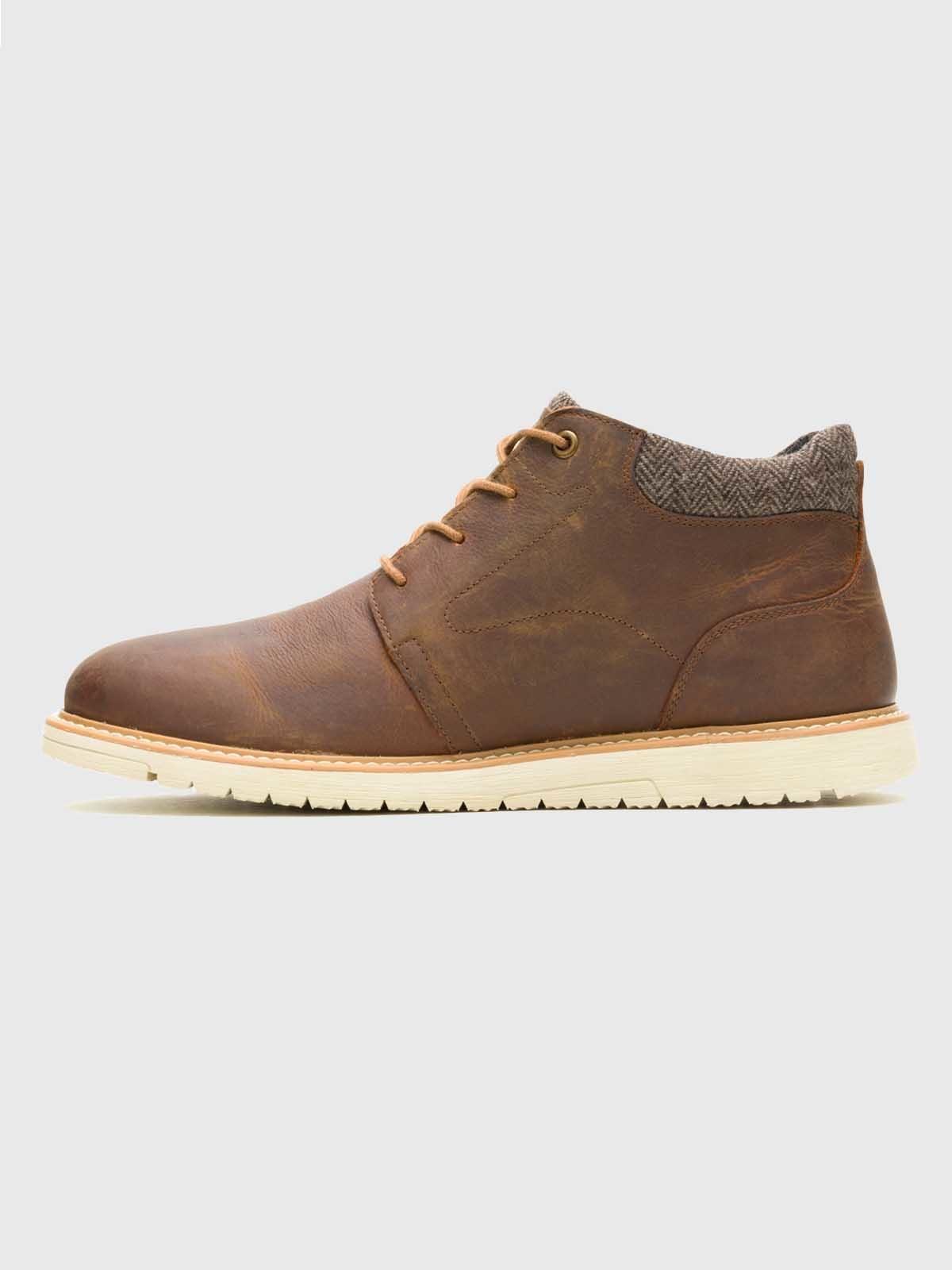 Botin Cuero Hombre Jenson Lace Boot Café-4