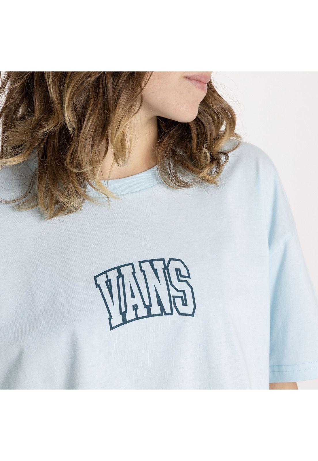 Polera Manga Corta Crested Celeste Mujer-3