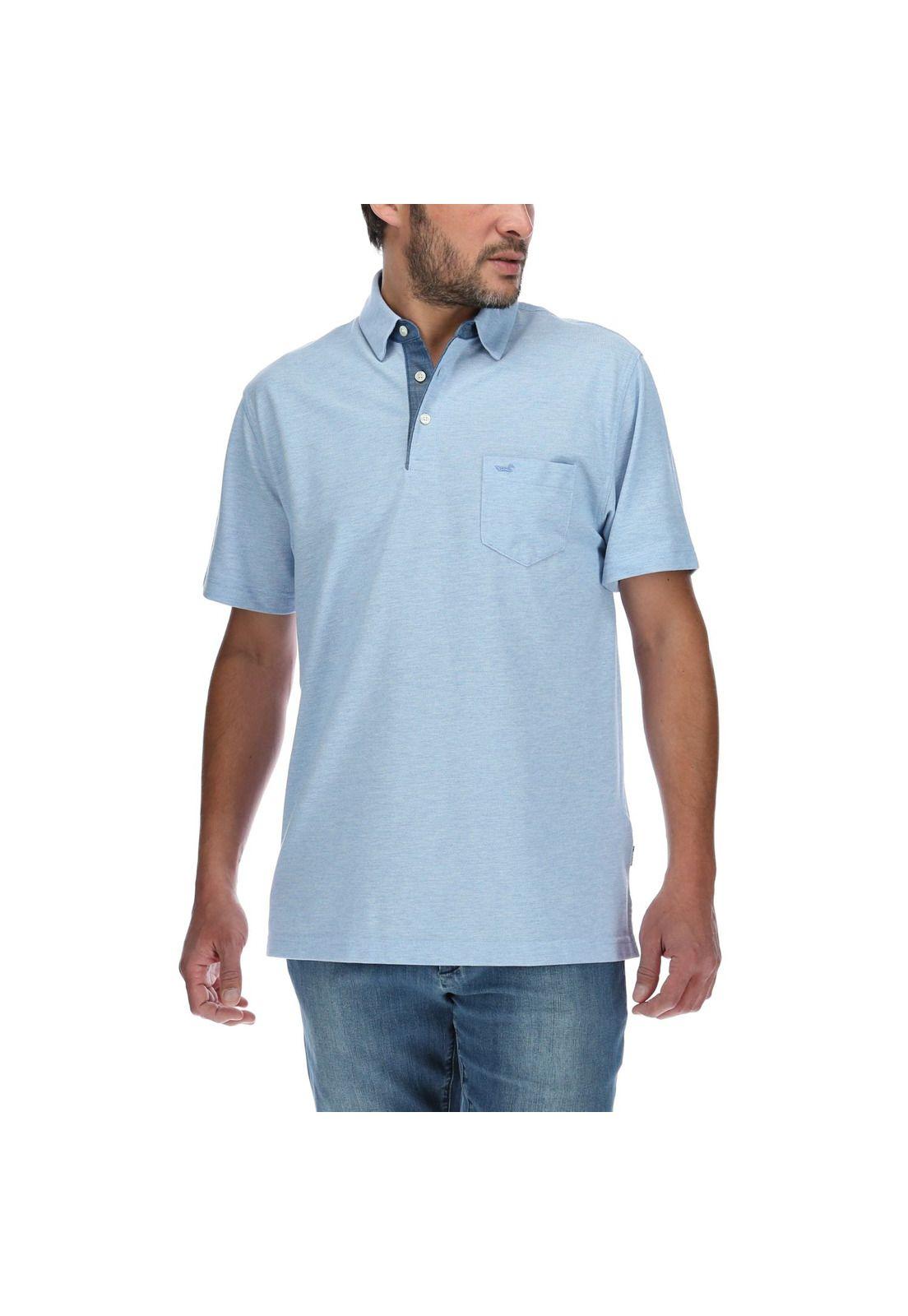 Polera Hombre Mixed Celeste-0