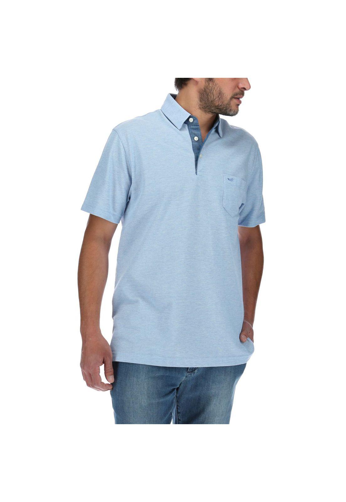 Polera Hombre Mixed Celeste-3