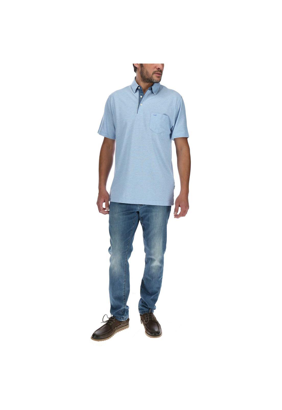 Polera Hombre Mixed Celeste-4