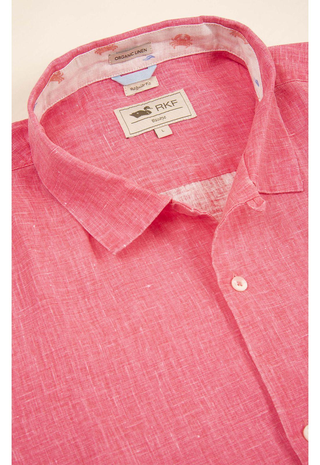 Camisa Lino Orgánico Hombre Linendyed Rosa-1