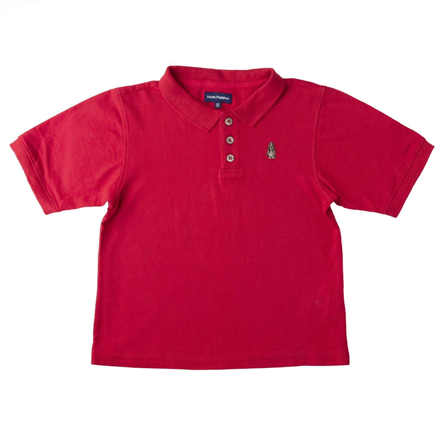 Polera Piqué Niño Algodón Rojo-0