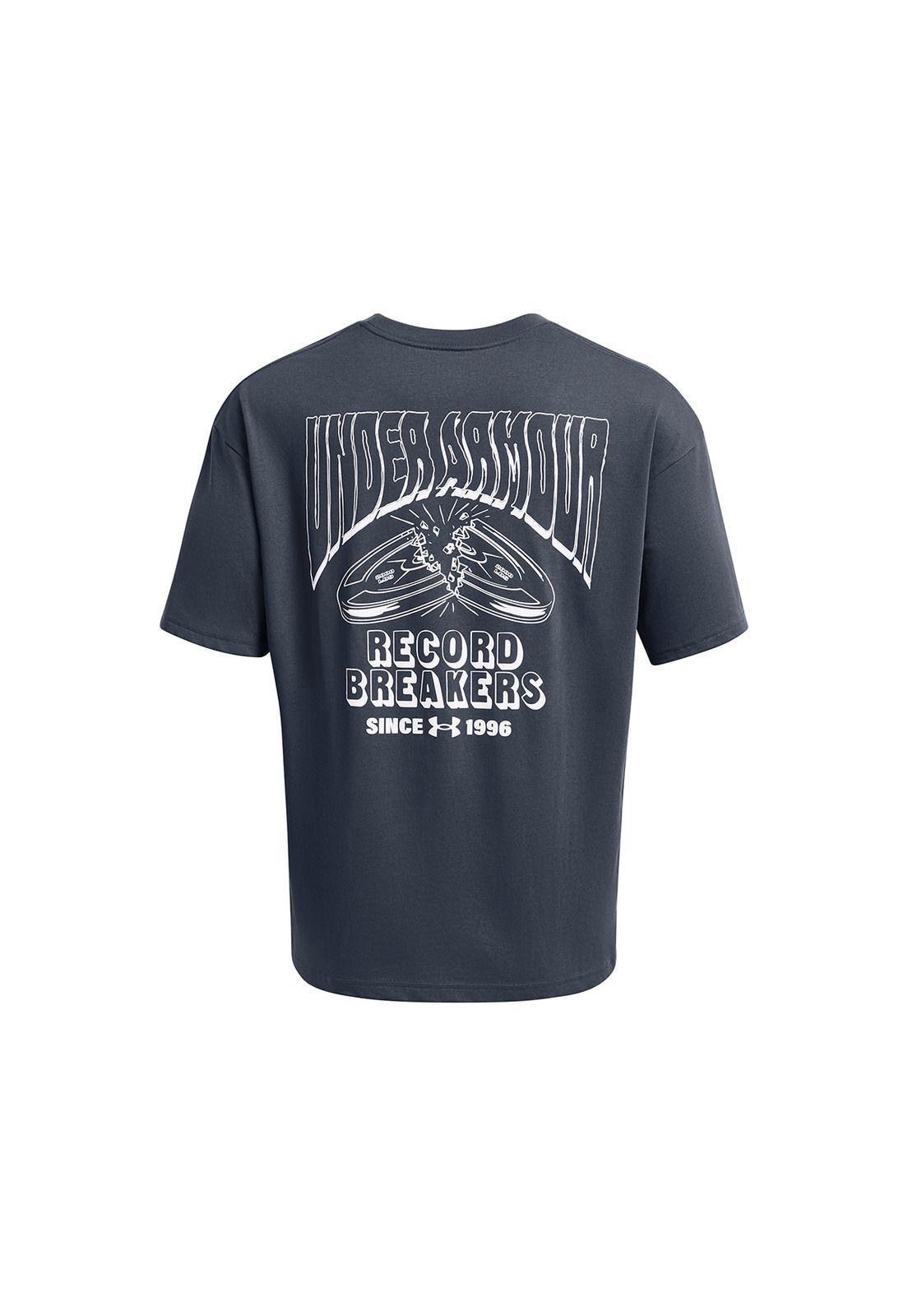 Polera manga corta Heavyweight hombre Gris-1