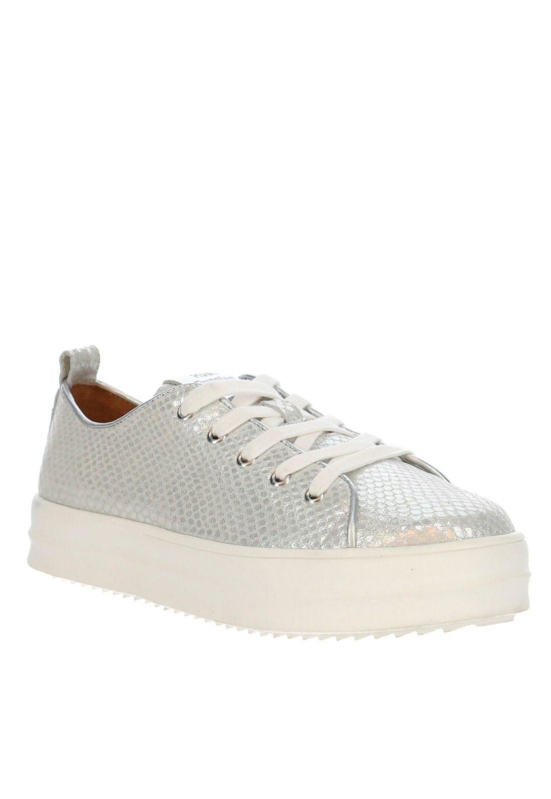 Zapatilla Cuero Holand 3 Plateado-0