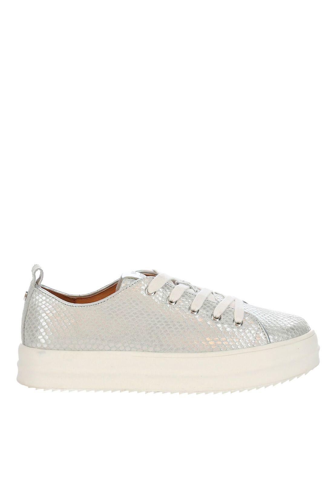 Zapatilla Cuero Holand 3 Plateado-1