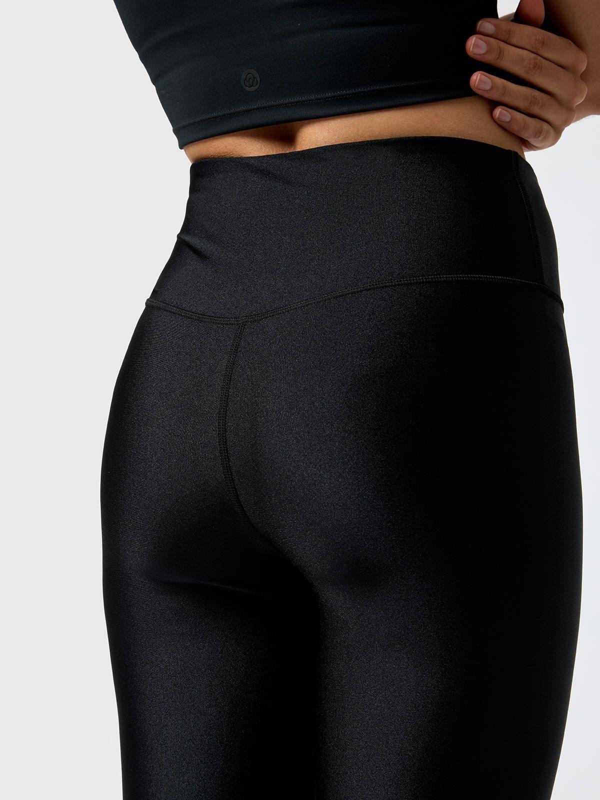 Calza Emma Shiny Aloe Negra Mujer-3