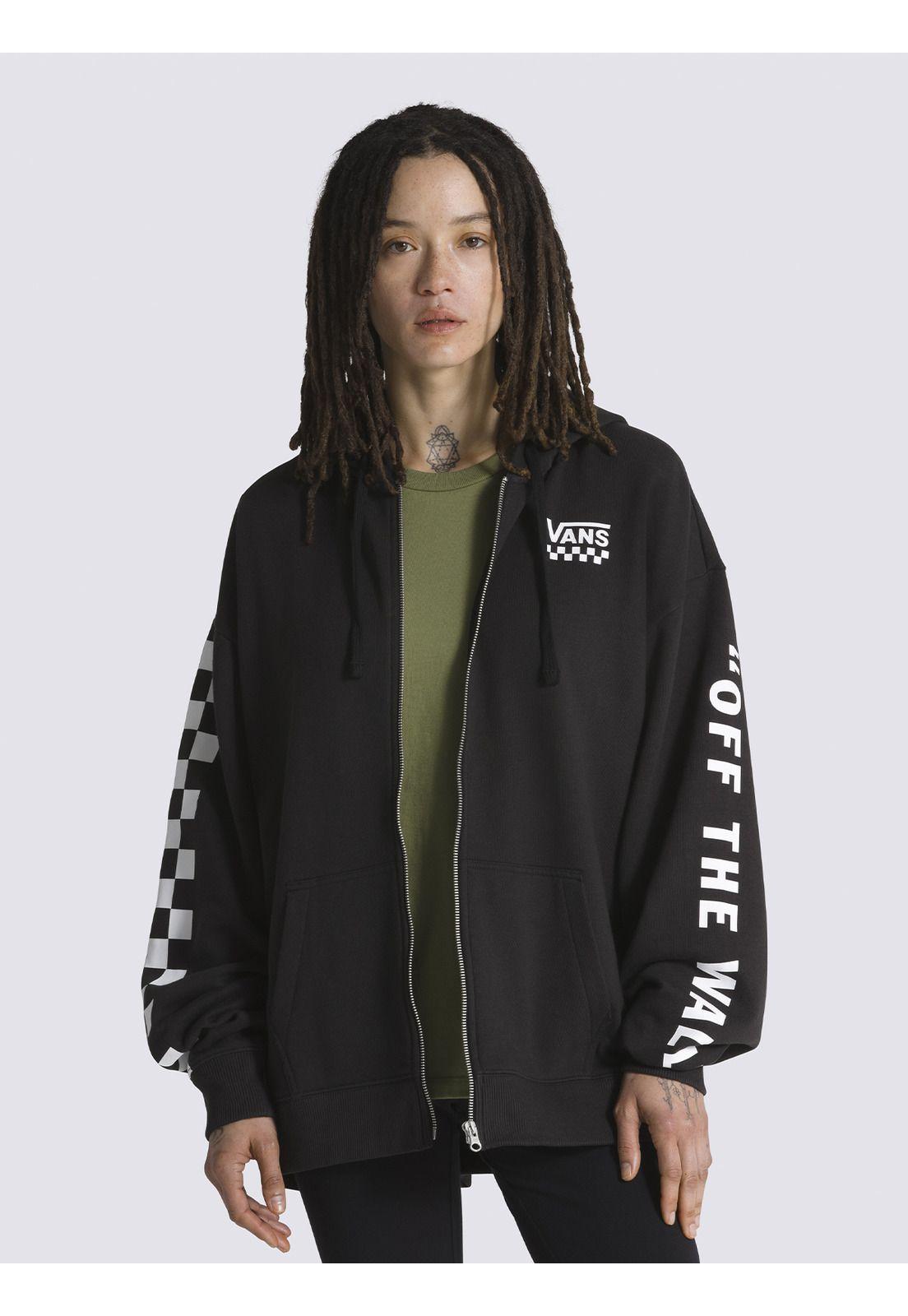 Polerón Con Gorro Extra Fun Os Hoodie Negro Mujer-0