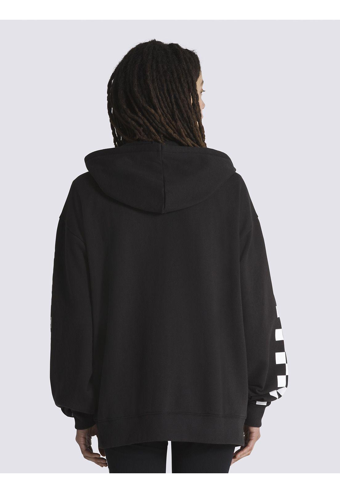 Polerón Con Gorro Extra Fun Os Hoodie Negro Mujer-1