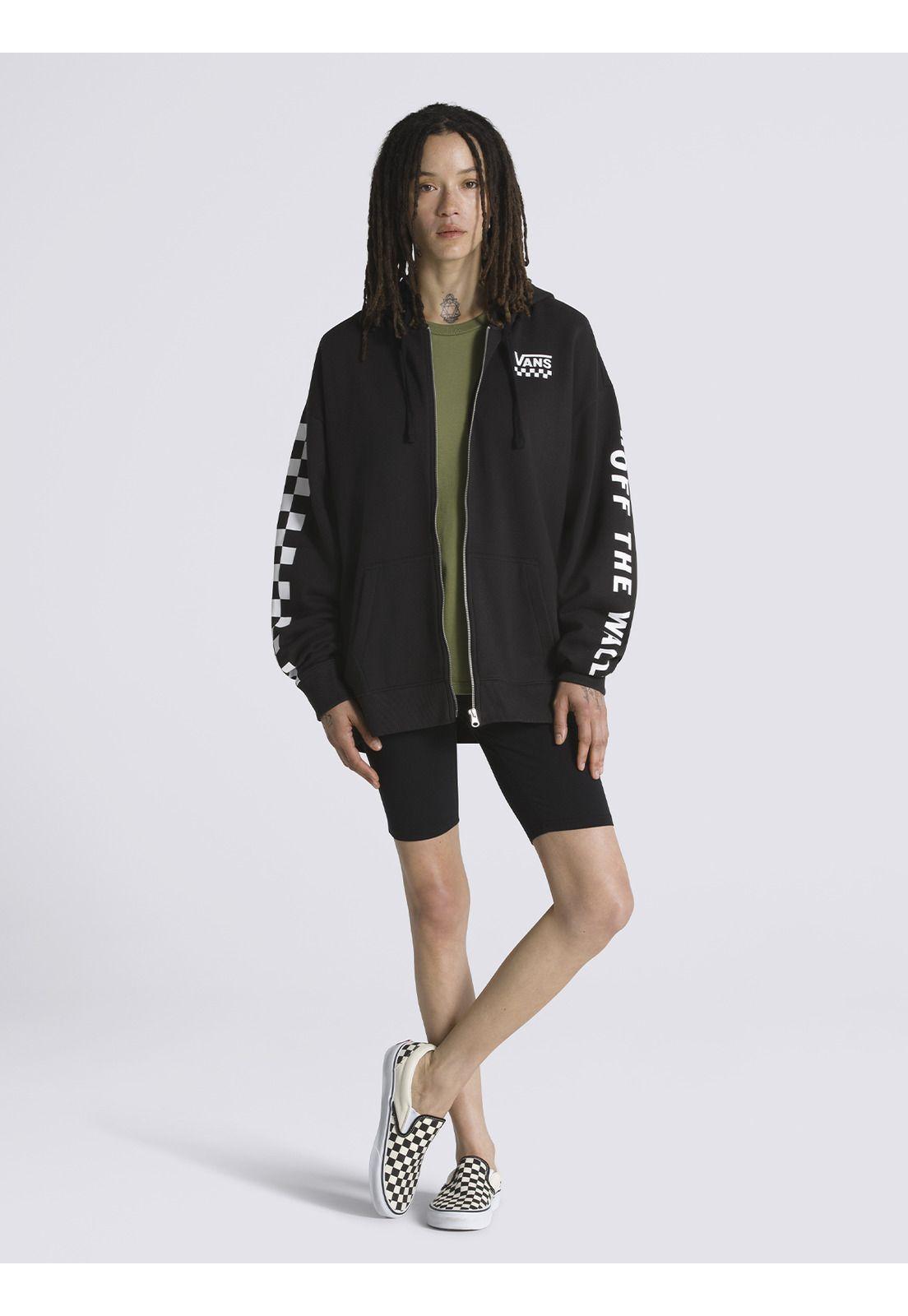 Polerón Con Gorro Extra Fun Os Hoodie Negro Mujer-3