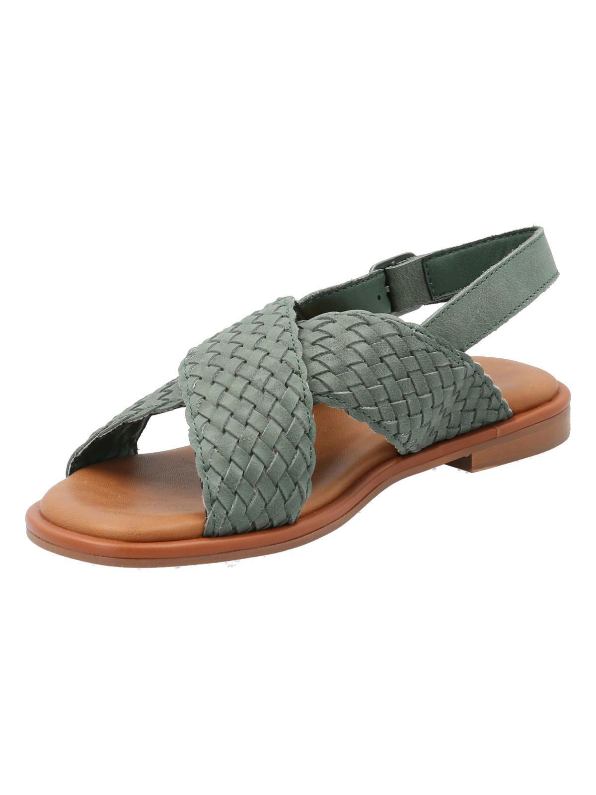 Sandalia Cuero Mujer Lima Verde -3