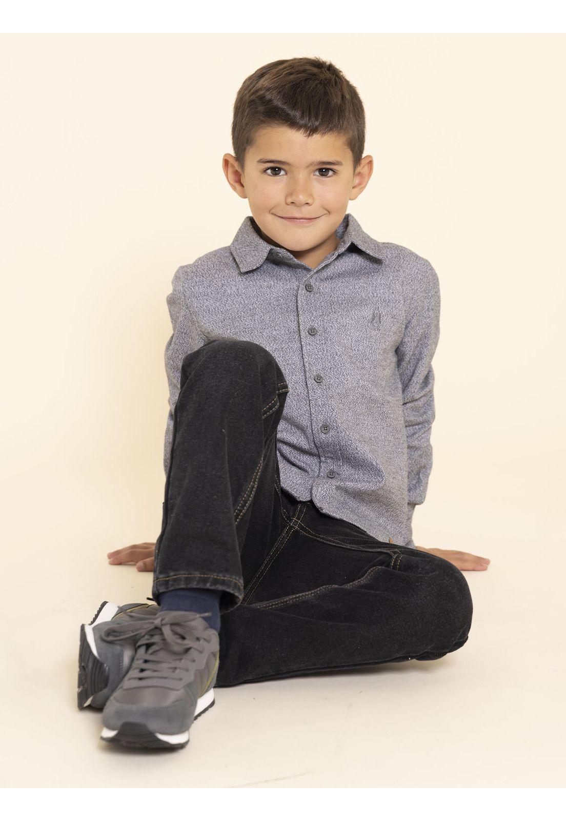 Zapatilla Cuero Janet-K Niño Gris-3