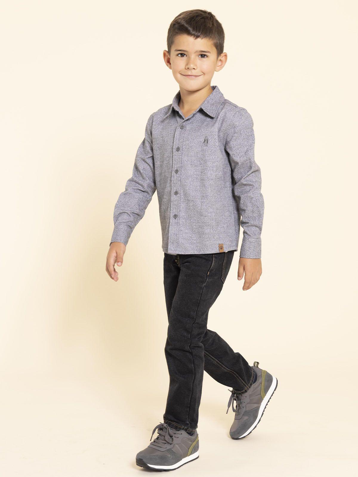 Zapatilla Cuero Janet-K Niño Gris-4