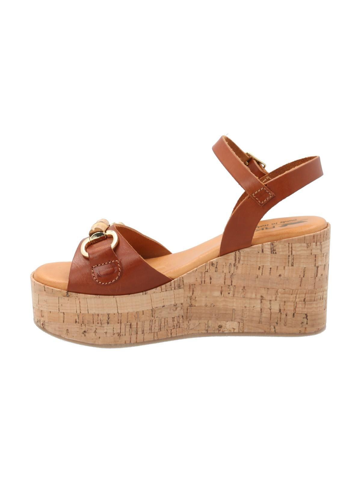 Sandalia Cuero Mujer Joaka Café-5