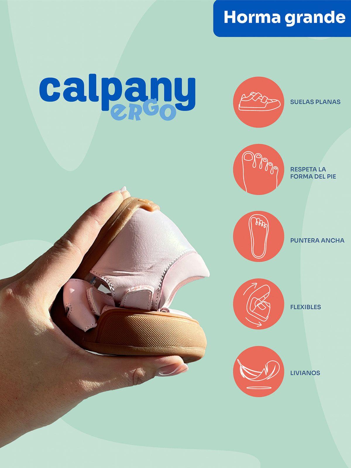 Sandalia Cuero Ergonómica Nina Kentucky Rosado Calpany-1