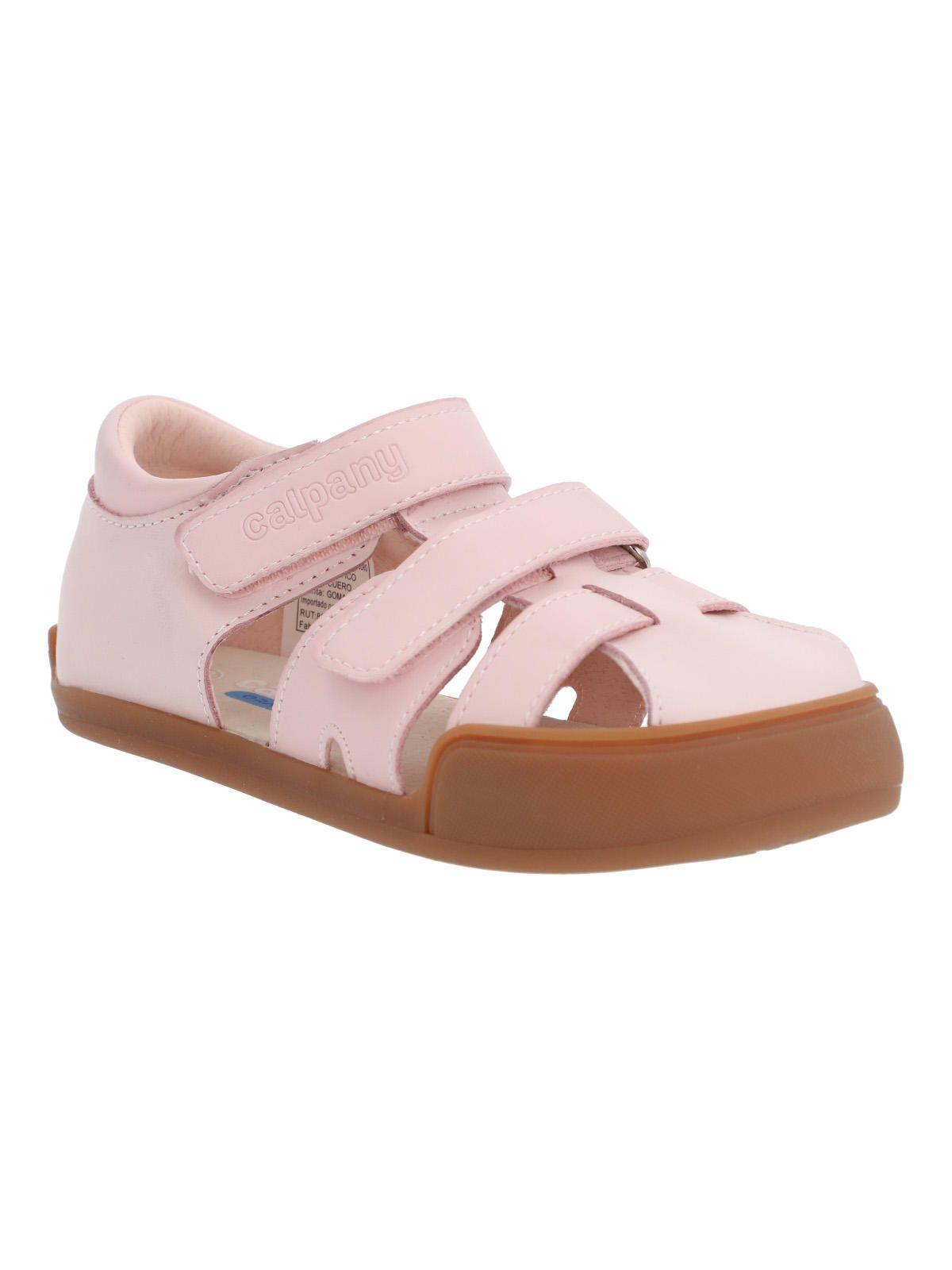 Sandalia Cuero Ergonómica Nina Kentucky Rosado Calpany-0