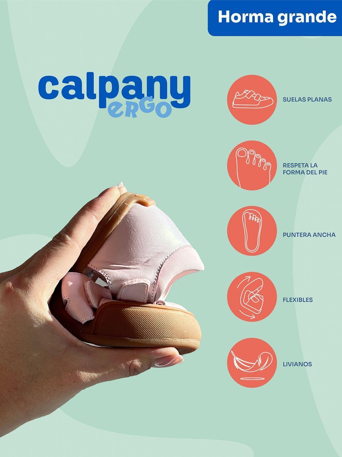 Sandalia Cuero Ergonómica Nina Kentucky Rosado Calpany-1