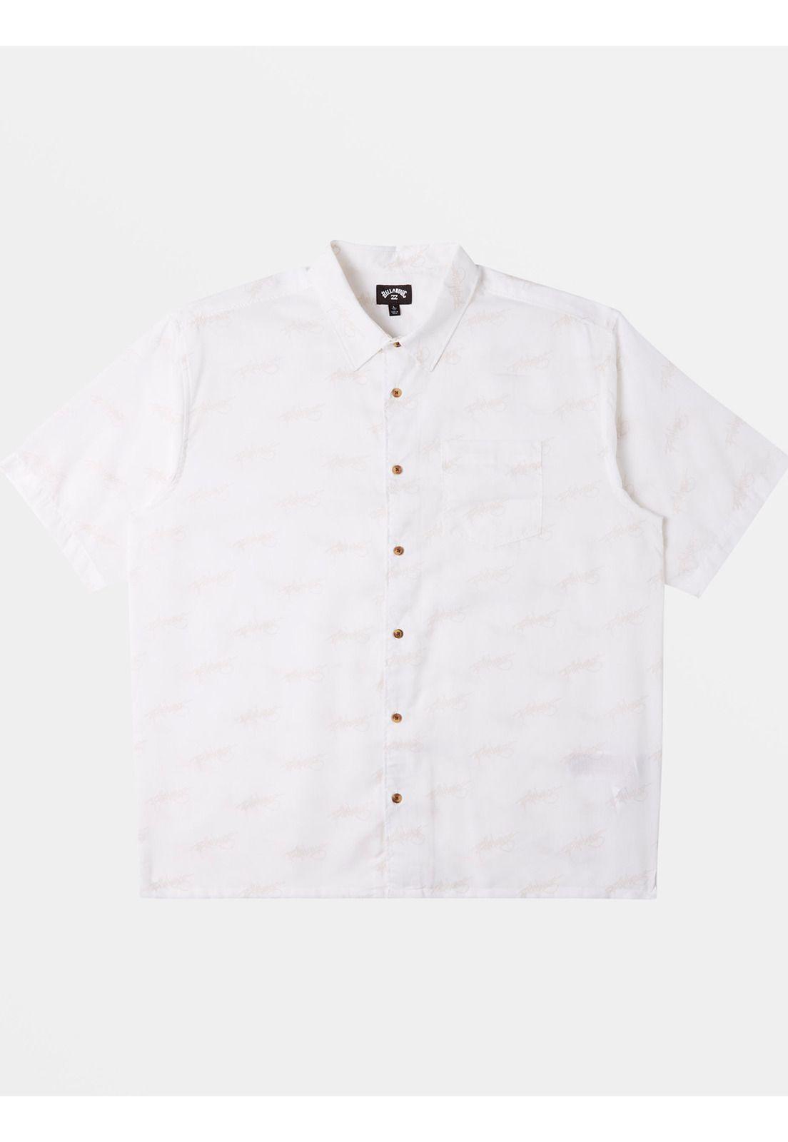 Camisa Manga Corta Hombre Script Print Blanca-5