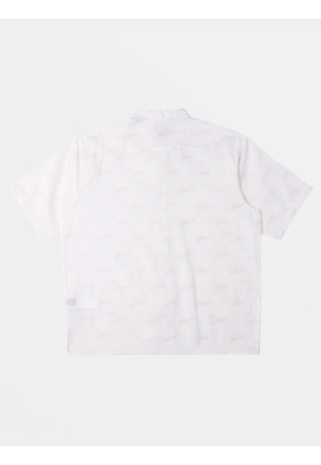 Camisa Manga Corta Hombre Script Print Blanca-6