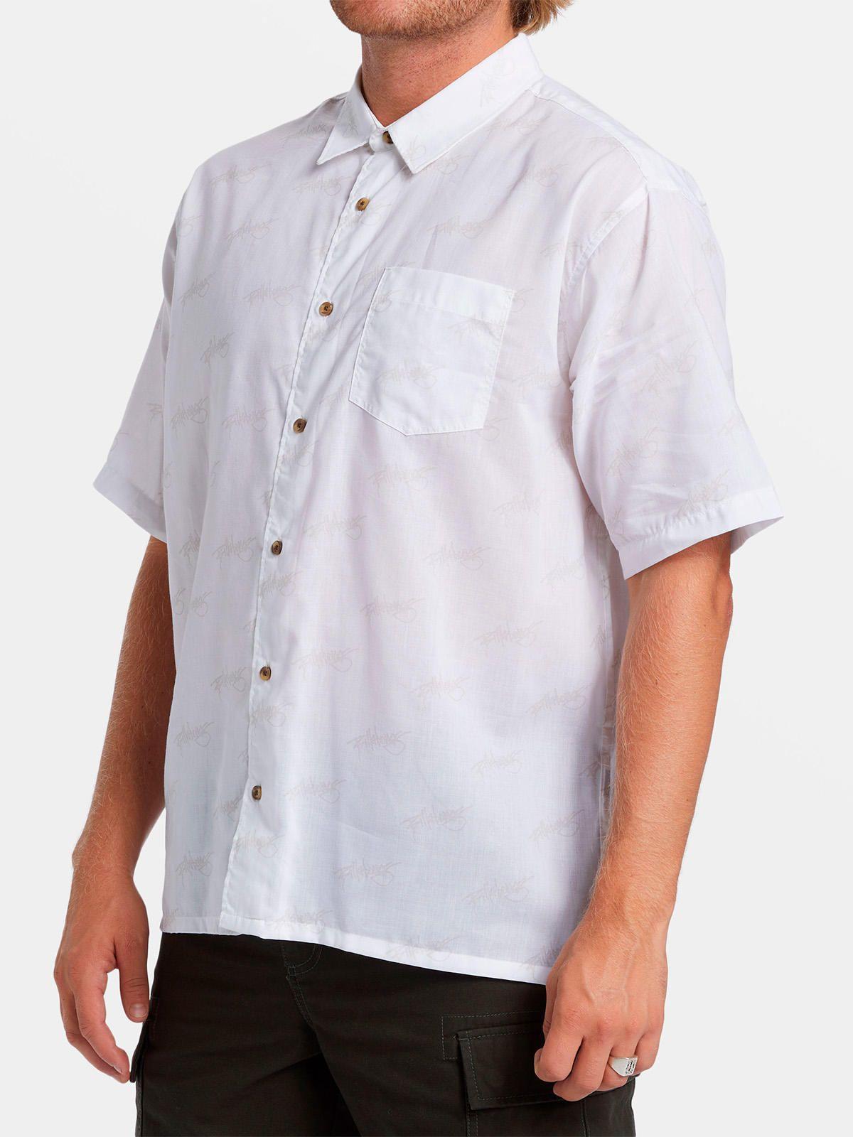 Camisa Manga Corta Hombre Script Print Blanca-2