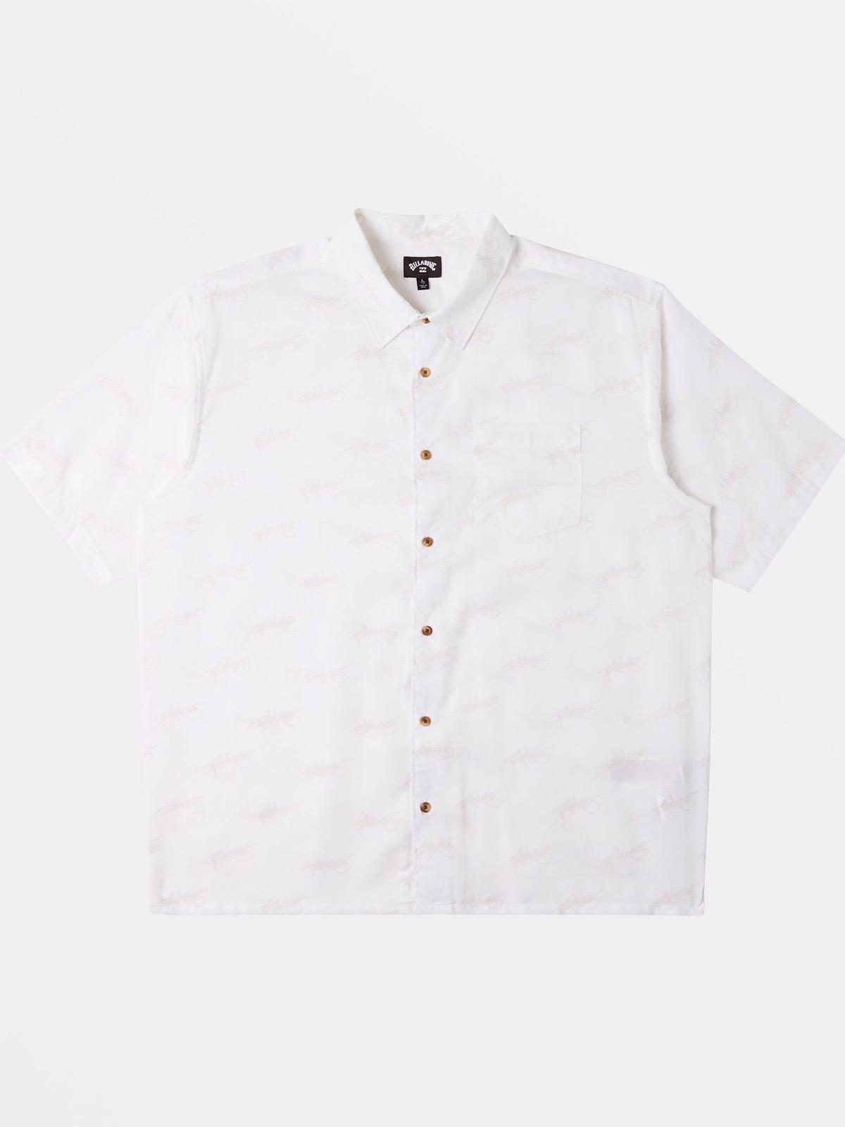 Camisa Manga Corta Hombre Script Print Blanca-5