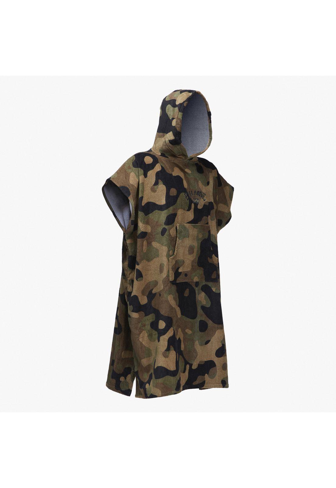 Poncho Toalla Hombre Hooded Verde-1