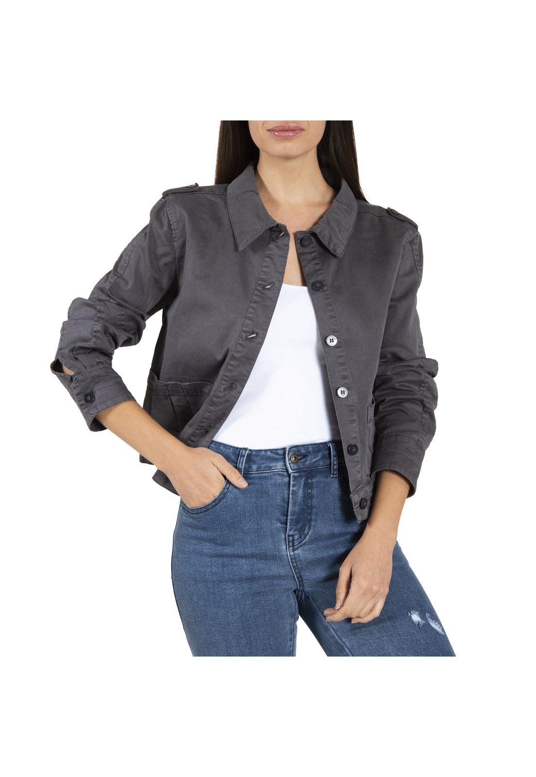 Chaqueta Algodón Roma Negro Mujer Rockford-0