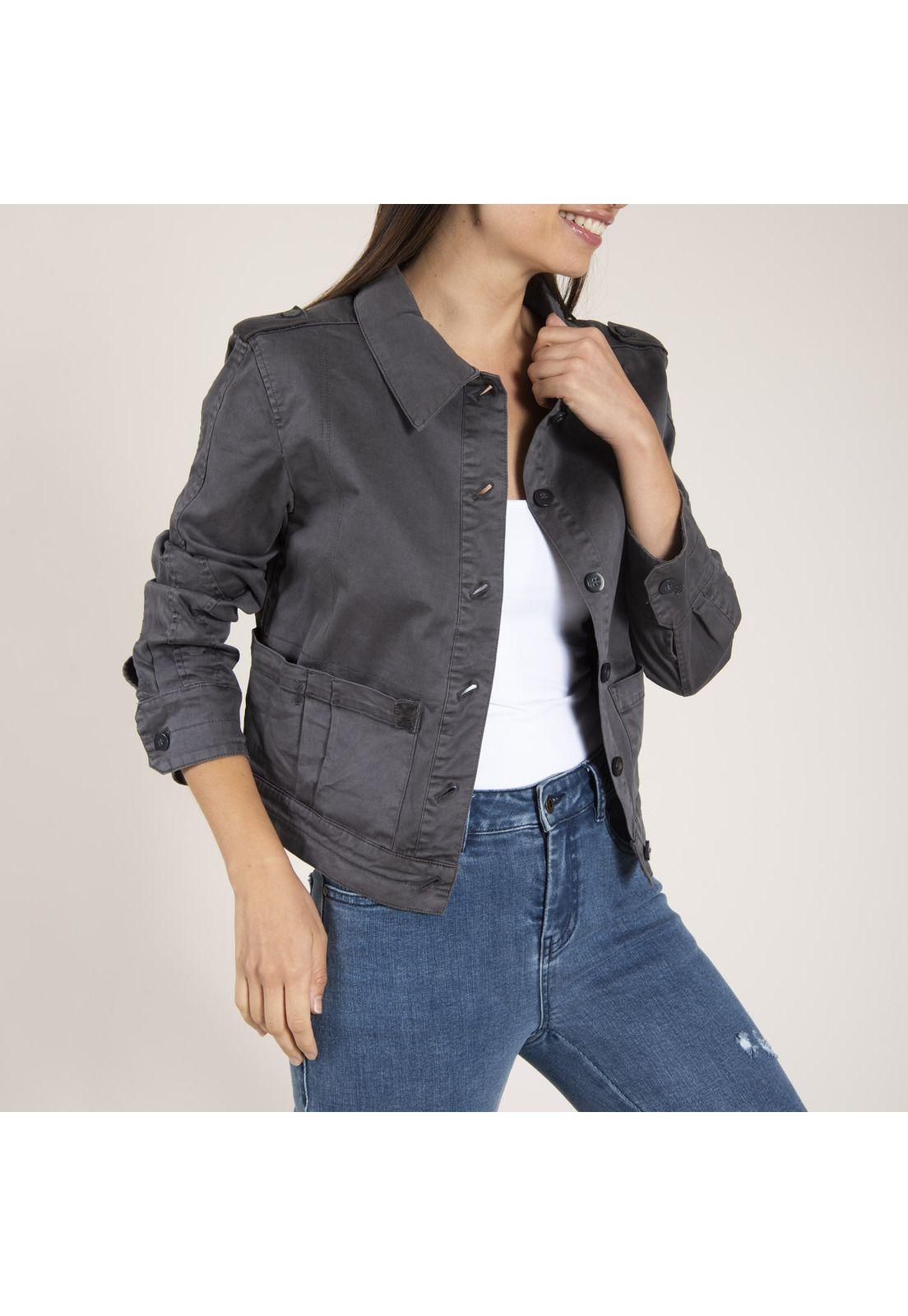 Chaqueta Algodón Roma Negro Mujer Rockford-1