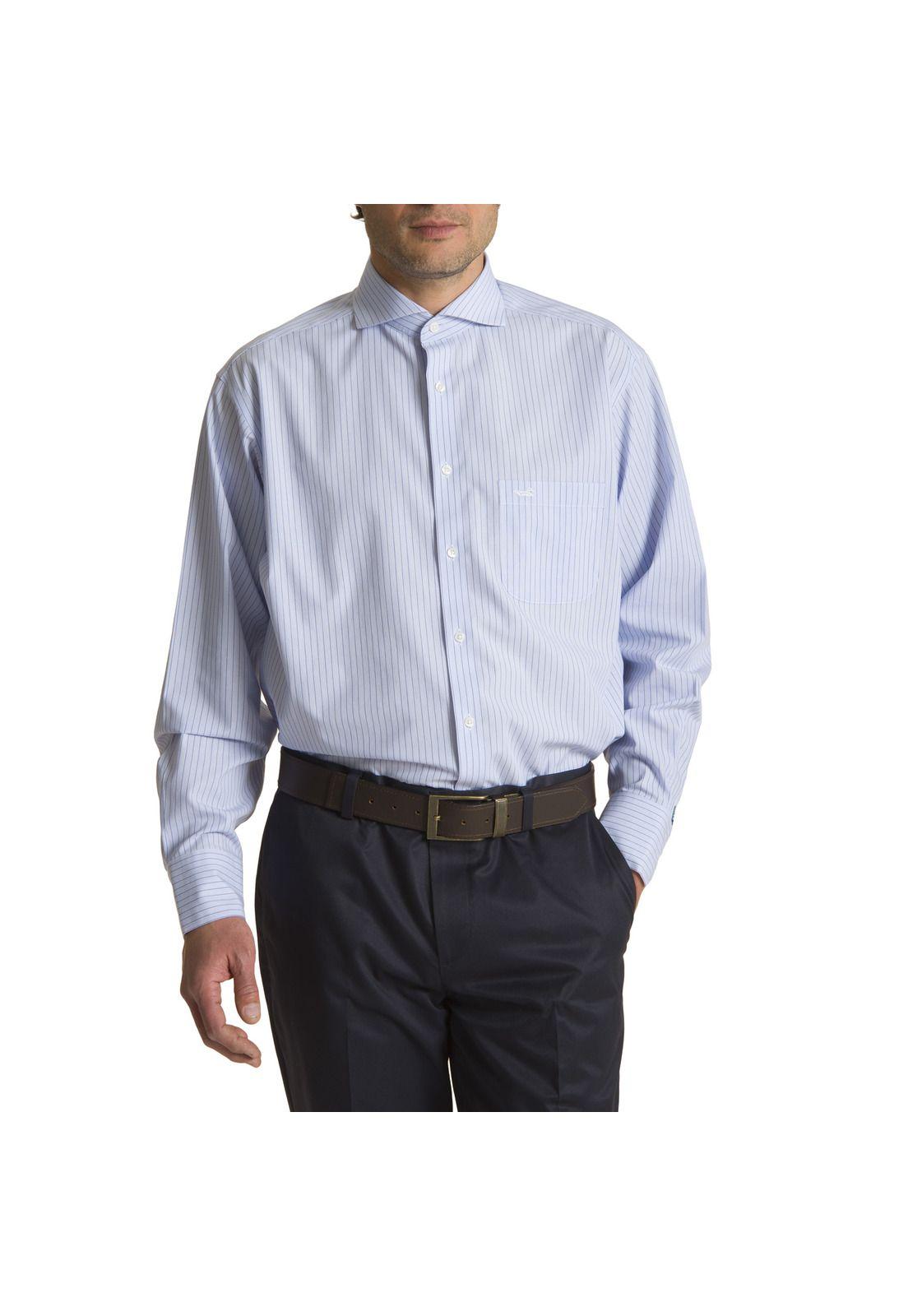 Camisa Libre de arrugas Travel Celeste-0